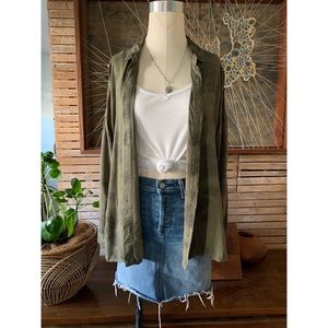 7FAM Denim Mini Skirt